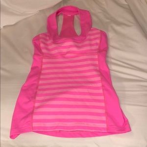 RARE Hot pink striped Lululemon tank!